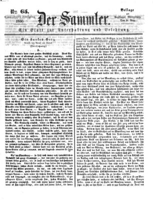 Der Sammler (Augsburger Abendzeitung) Samstag 24. August 1850