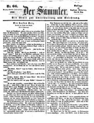 Der Sammler (Augsburger Abendzeitung) Mittwoch 28. August 1850