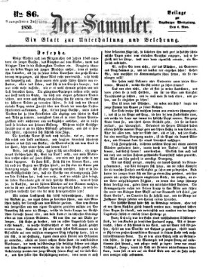 Der Sammler (Augsburger Abendzeitung) Mittwoch 6. November 1850