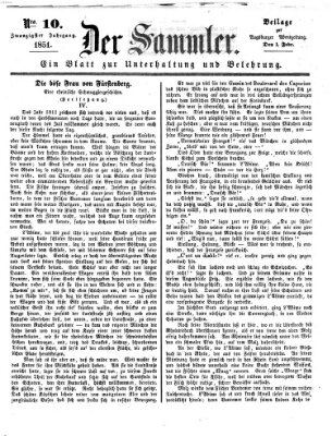 Der Sammler (Augsburger Abendzeitung) Samstag 1. Februar 1851