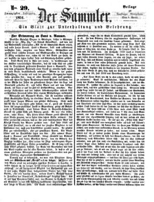 Der Sammler (Augsburger Abendzeitung) Mittwoch 9. April 1851