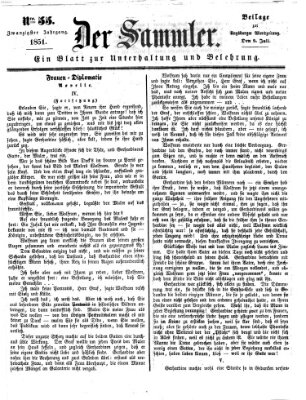 Der Sammler (Augsburger Abendzeitung) Mittwoch 9. Juli 1851