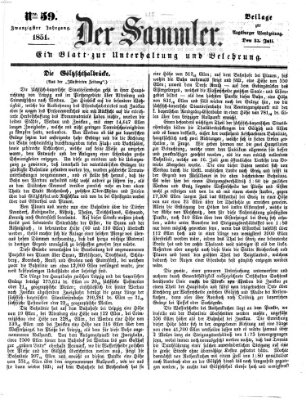 Der Sammler (Augsburger Abendzeitung) Mittwoch 23. Juli 1851
