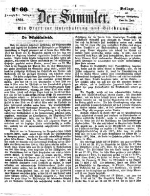 Der Sammler (Augsburger Abendzeitung) Samstag 26. Juli 1851