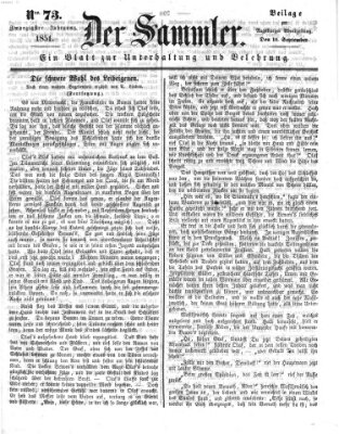 Der Sammler (Augsburger Abendzeitung) Mittwoch 10. September 1851