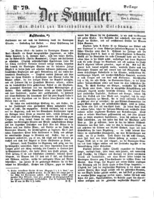 Der Sammler (Augsburger Abendzeitung) Donnerstag 2. Oktober 1851