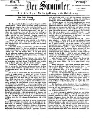 Der Sammler (Augsburger Abendzeitung) Samstag 2. Januar 1858