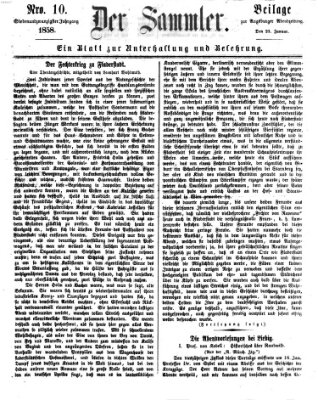 Der Sammler (Augsburger Abendzeitung) Samstag 23. Januar 1858