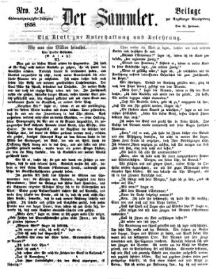 Der Sammler (Augsburger Abendzeitung) Donnerstag 25. Februar 1858