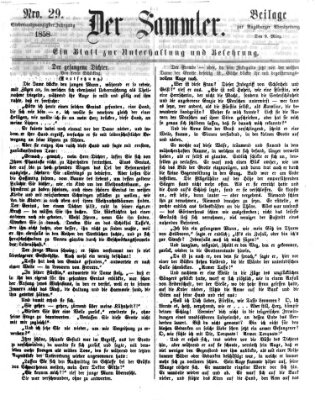 Der Sammler (Augsburger Abendzeitung) Dienstag 9. März 1858