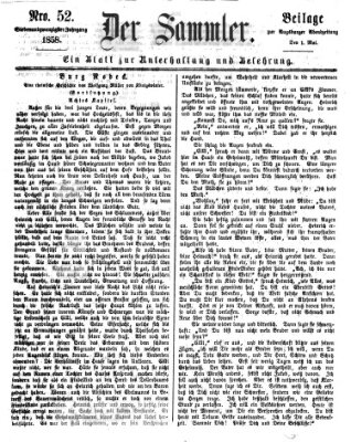 Der Sammler (Augsburger Abendzeitung) Samstag 1. Mai 1858