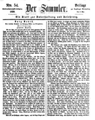 Der Sammler (Augsburger Abendzeitung) Donnerstag 6. Mai 1858