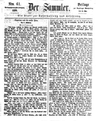 Der Sammler (Augsburger Abendzeitung) Samstag 22. Mai 1858