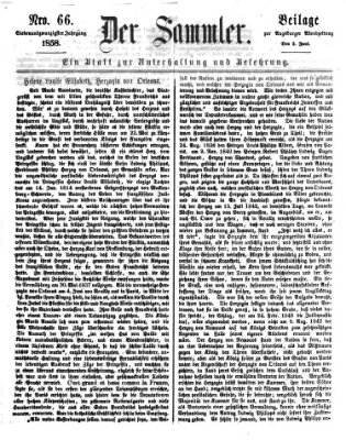 Der Sammler (Augsburger Abendzeitung) Mittwoch 2. Juni 1858