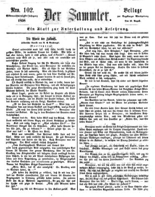 Der Sammler (Augsburger Abendzeitung) Donnerstag 26. August 1858