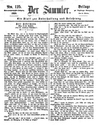 Der Sammler (Augsburger Abendzeitung) Donnerstag 21. Oktober 1858