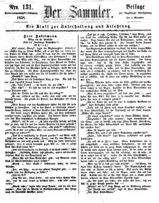 Der Sammler (Augsburger Abendzeitung) Donnerstag 4. November 1858