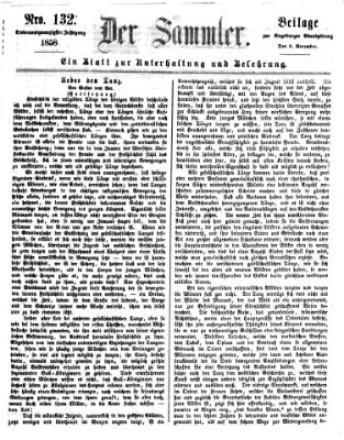 Der Sammler (Augsburger Abendzeitung) Samstag 6. November 1858