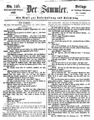 Der Sammler (Augsburger Abendzeitung) Dienstag 7. Dezember 1858