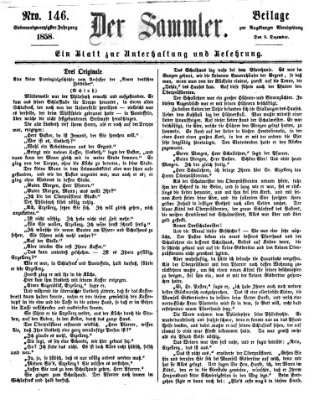 Der Sammler (Augsburger Abendzeitung) Donnerstag 9. Dezember 1858