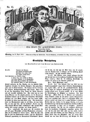 Illustrirter Dorfbarbier Sonntag 13. April 1856