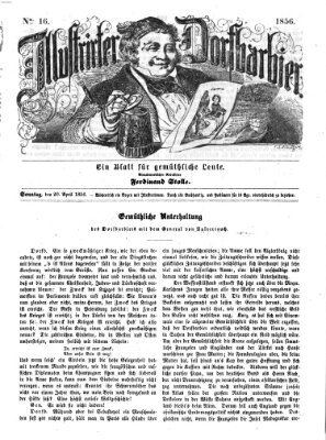 Illustrirter Dorfbarbier Sonntag 20. April 1856