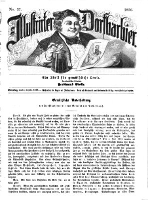 Illustrirter Dorfbarbier Sonntag 14. September 1856