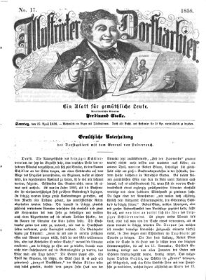 Illustrirter Dorfbarbier Sonntag 25. April 1858