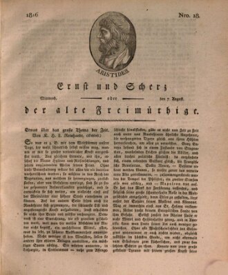 Ernst und Scherz oder Der alte Freimüthige Mittwoch 7. August 1816