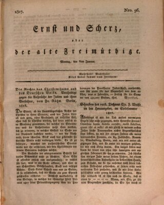 Ernst und Scherz oder Der alte Freimüthige Montag 6. Januar 1817