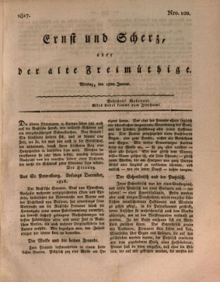 Ernst und Scherz oder Der alte Freimüthige Montag 13. Januar 1817