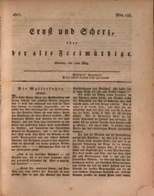 Ernst und Scherz oder Der alte Freimüthige Dienstag 11. März 1817