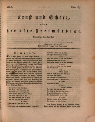 Ernst und Scherz oder Der alte Freimüthige Donnerstag 1. Mai 1817