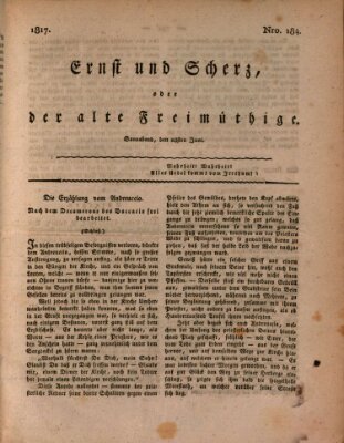 Ernst und Scherz oder Der alte Freimüthige Samstag 28. Juni 1817