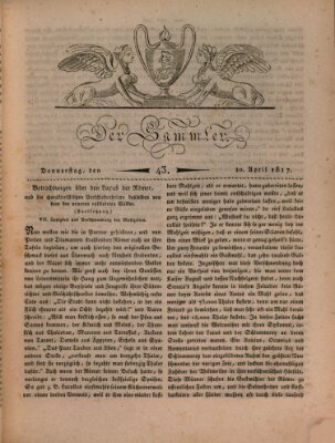 Der Sammler Donnerstag 10. April 1817