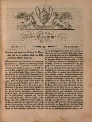 Der Sammler Dienstag 29. Juli 1817