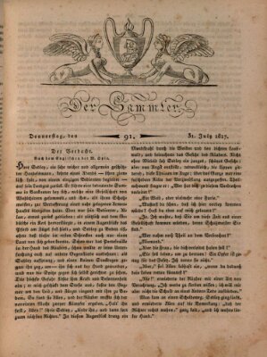 Der Sammler Donnerstag 31. Juli 1817