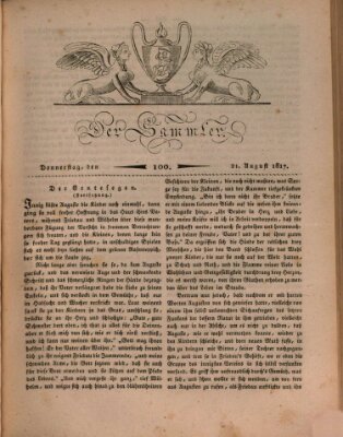 Der Sammler Donnerstag 21. August 1817