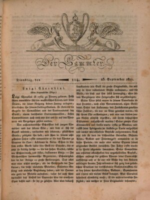 Der Sammler Dienstag 23. September 1817