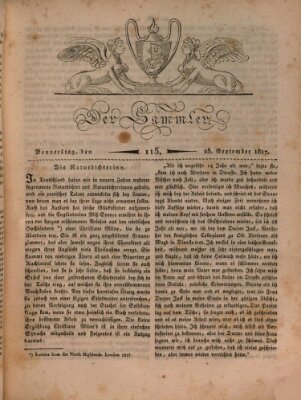 Der Sammler Donnerstag 25. September 1817