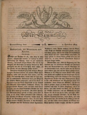 Der Sammler Donnerstag 2. Oktober 1817