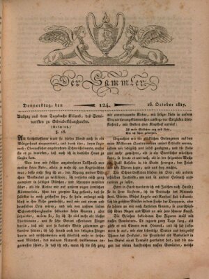 Der Sammler Donnerstag 16. Oktober 1817