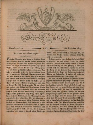 Der Sammler Samstag 25. Oktober 1817