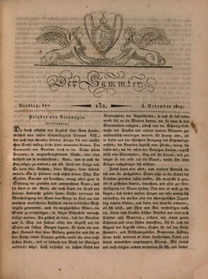 Der Sammler Dienstag 4. November 1817