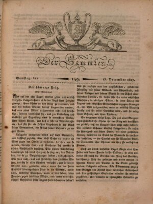 Der Sammler Samstag 13. Dezember 1817