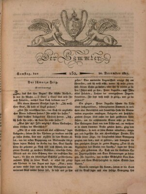 Der Sammler Samstag 20. Dezember 1817