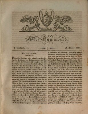 Der Sammler Samstag 15. Januar 1831