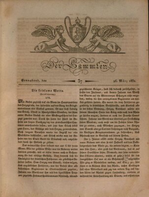 Der Sammler Samstag 26. März 1831