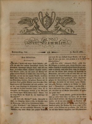 Der Sammler Donnerstag 7. April 1831