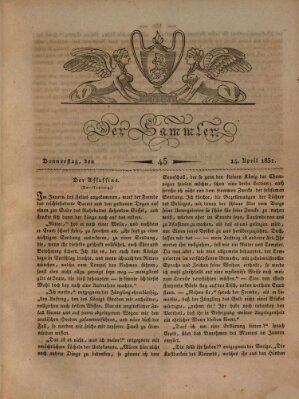 Der Sammler Donnerstag 14. April 1831